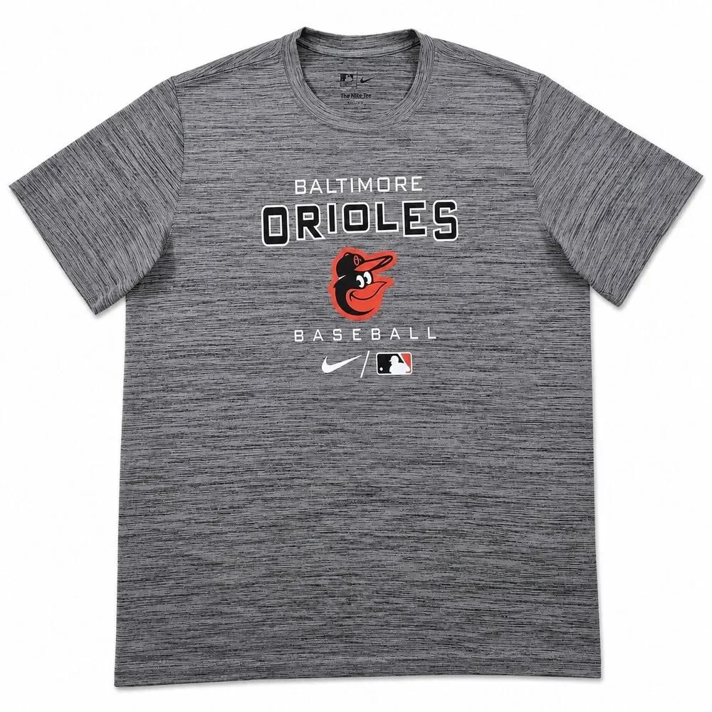 Nike Baltimore Orioles DriFIT Shirt Mens XL Gray MLB Authentic Collection